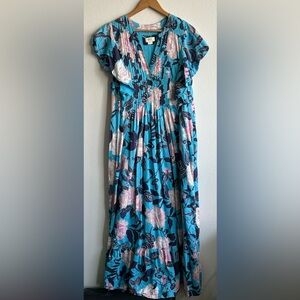 Anthropologie Maeve 'The Cassandra' Maxi Dress in Botanical Motif Size Medium